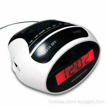 LCD Alarm Clock Radio with LED Backlight, Volume Adjusting Function